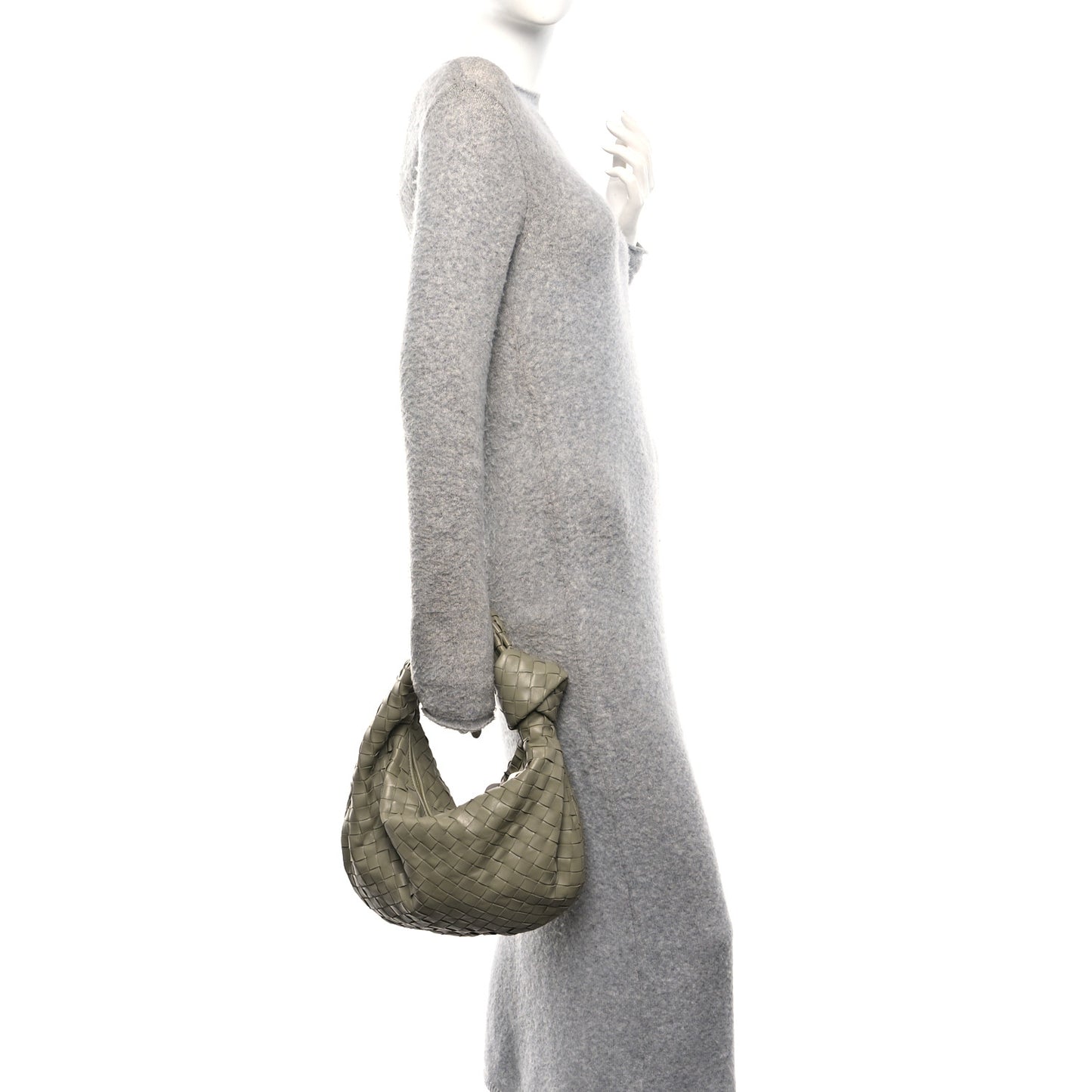 Nappa Intrecciato Teen Jodie Hobo Travertine