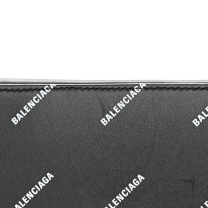 Balenciaga Calfskin Allover Logo S Ville Top Handle Bag Black White 15 of 22