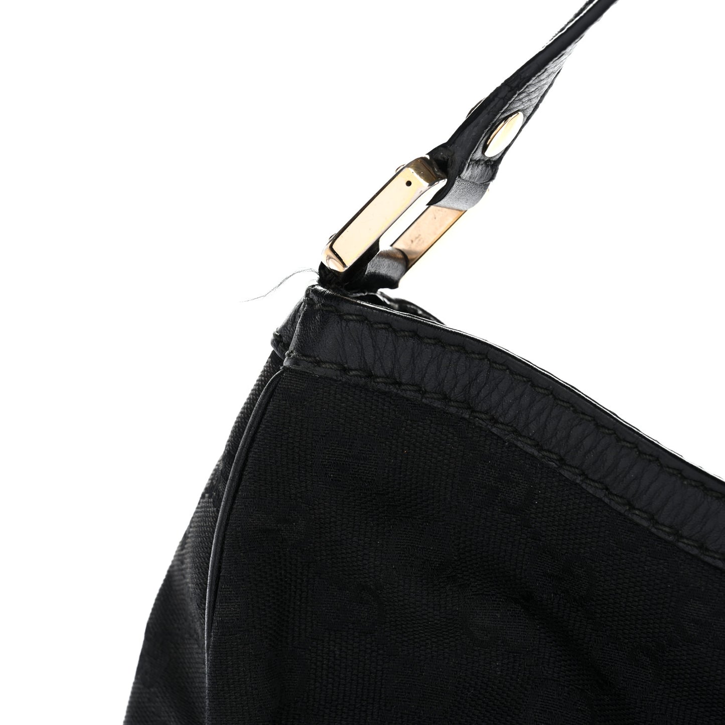 Monogram Large New Ladies Web Hobo Black