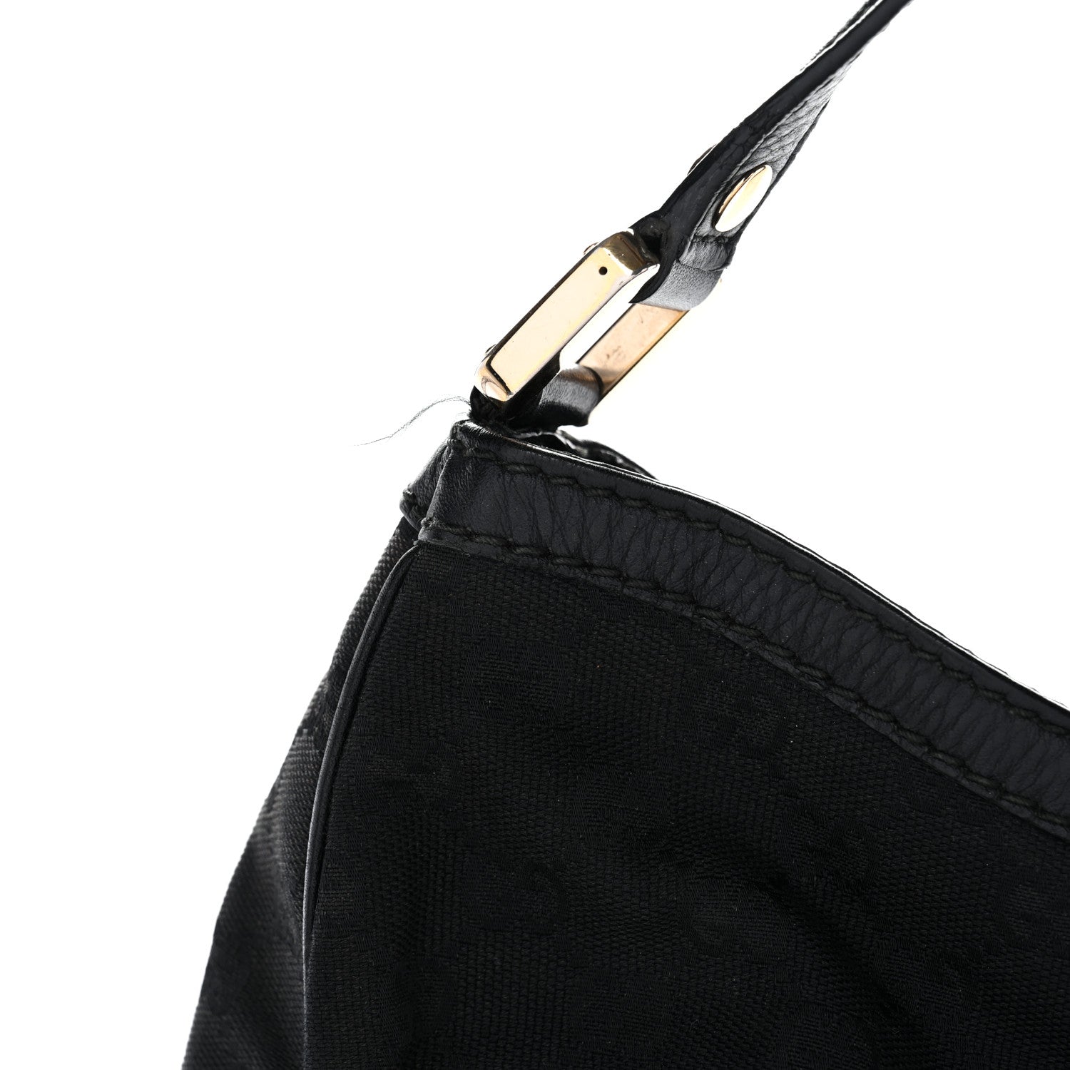 Gucci Monogram Large New Ladies Web Hobo Black 12 of 13