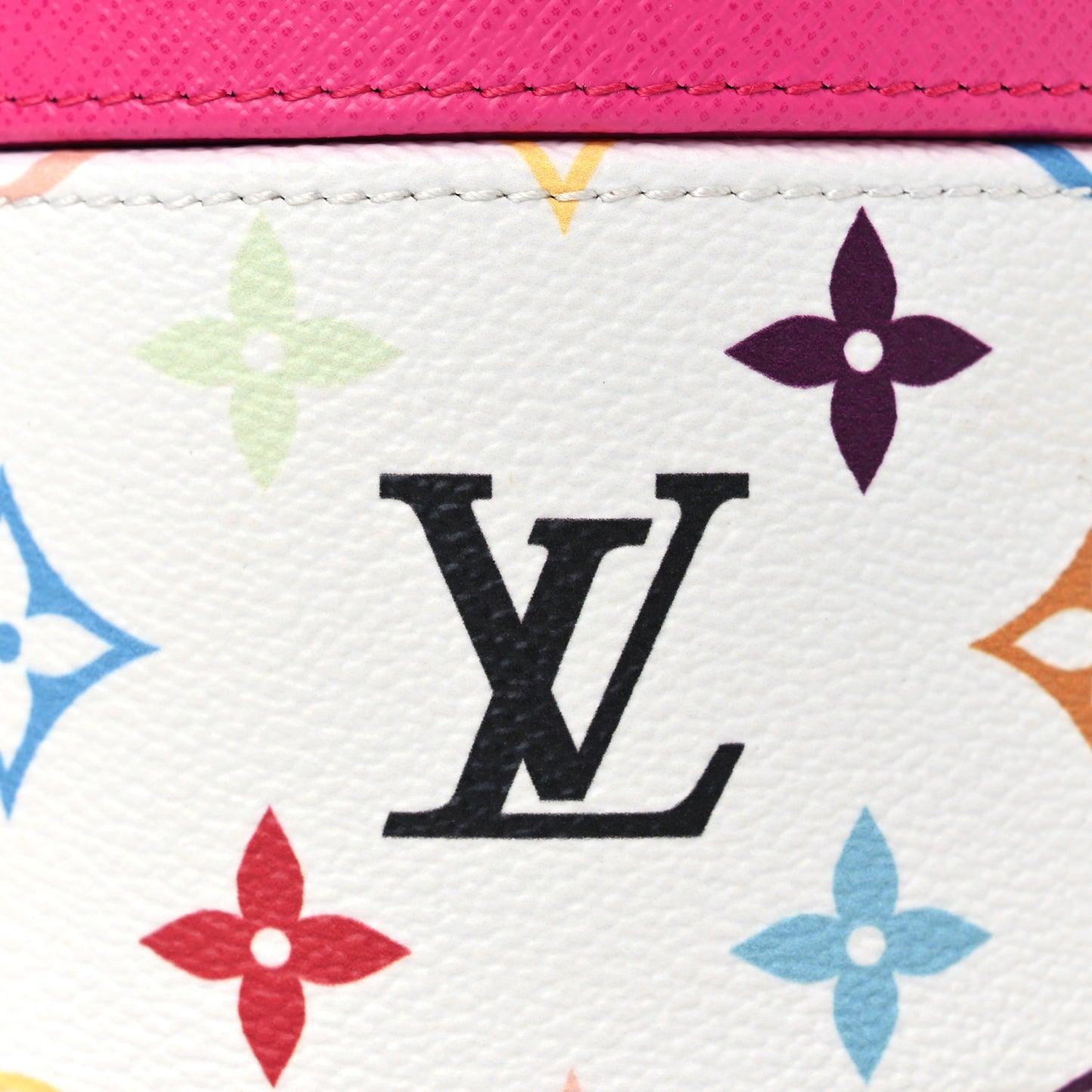 LV X TM Monogram Multicolor Martha Round Box PM White