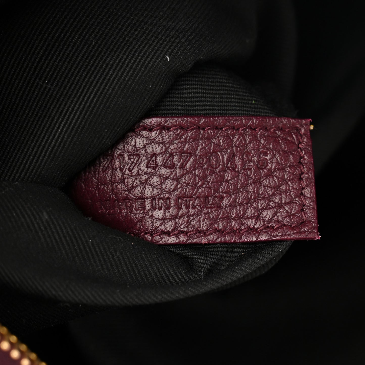 Grained Calfskin Small Supple Sac De Jour Rouge Cabernet