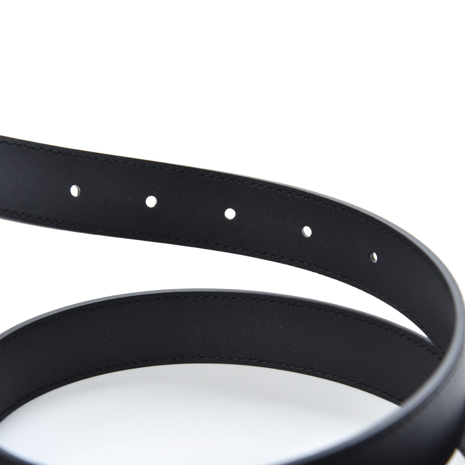 Gucci Calfskin Crystal Double G 30mm Belt 85 34 Black 3 of 4