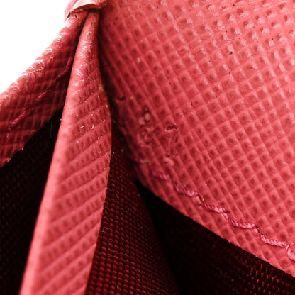 Prada Saffiano Metal Oro Chain Wallet Ibisco 8 of 13