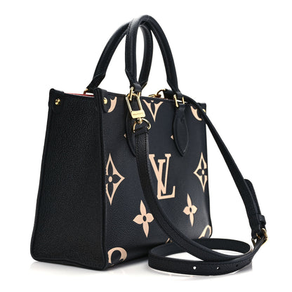Louis Vuitton Empreinte Monogram Giant Onthego PM Black Beige 3 of 8