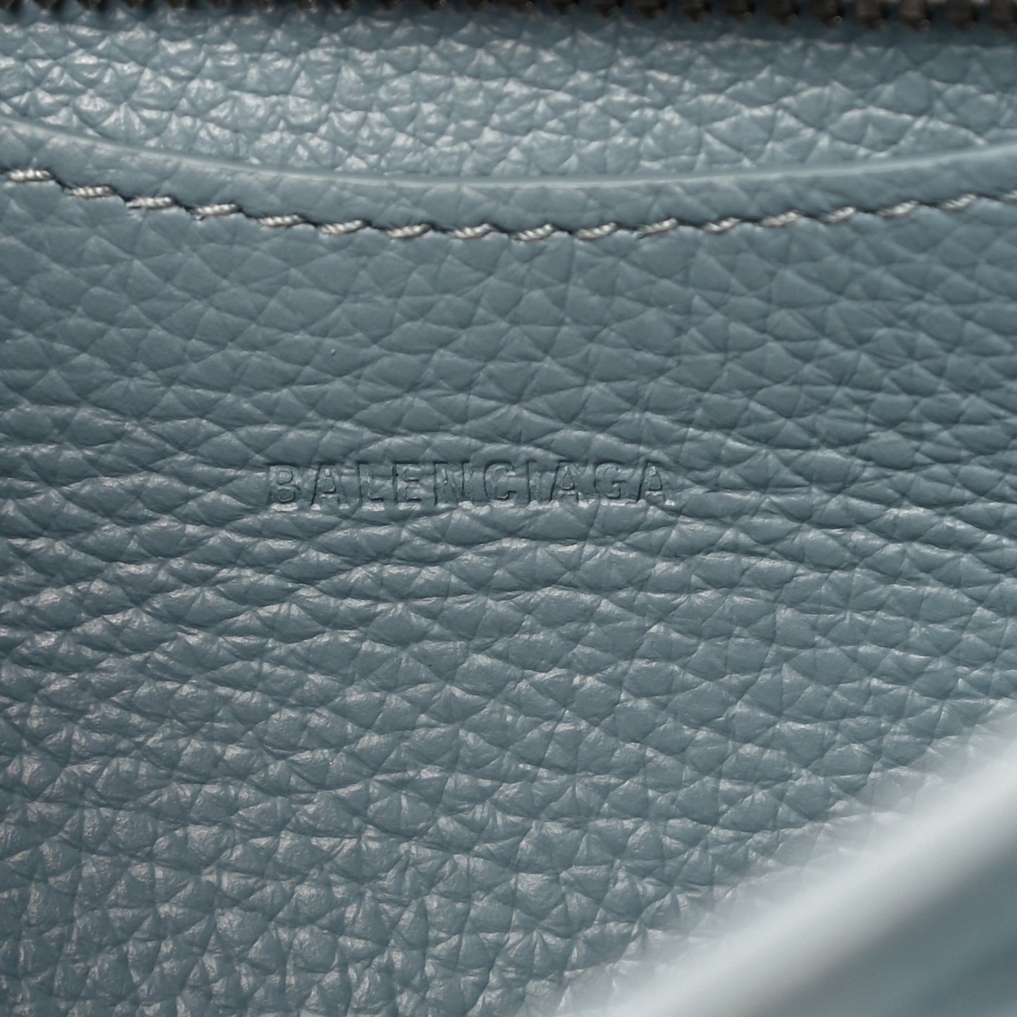 Grained Calfskin Neo Classic Silver Hardware Mini City Blue Grey