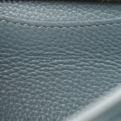 Balenciaga Grained Calfskin Neo Classic Silver Hardware Mini City Blue Grey 6 of 10