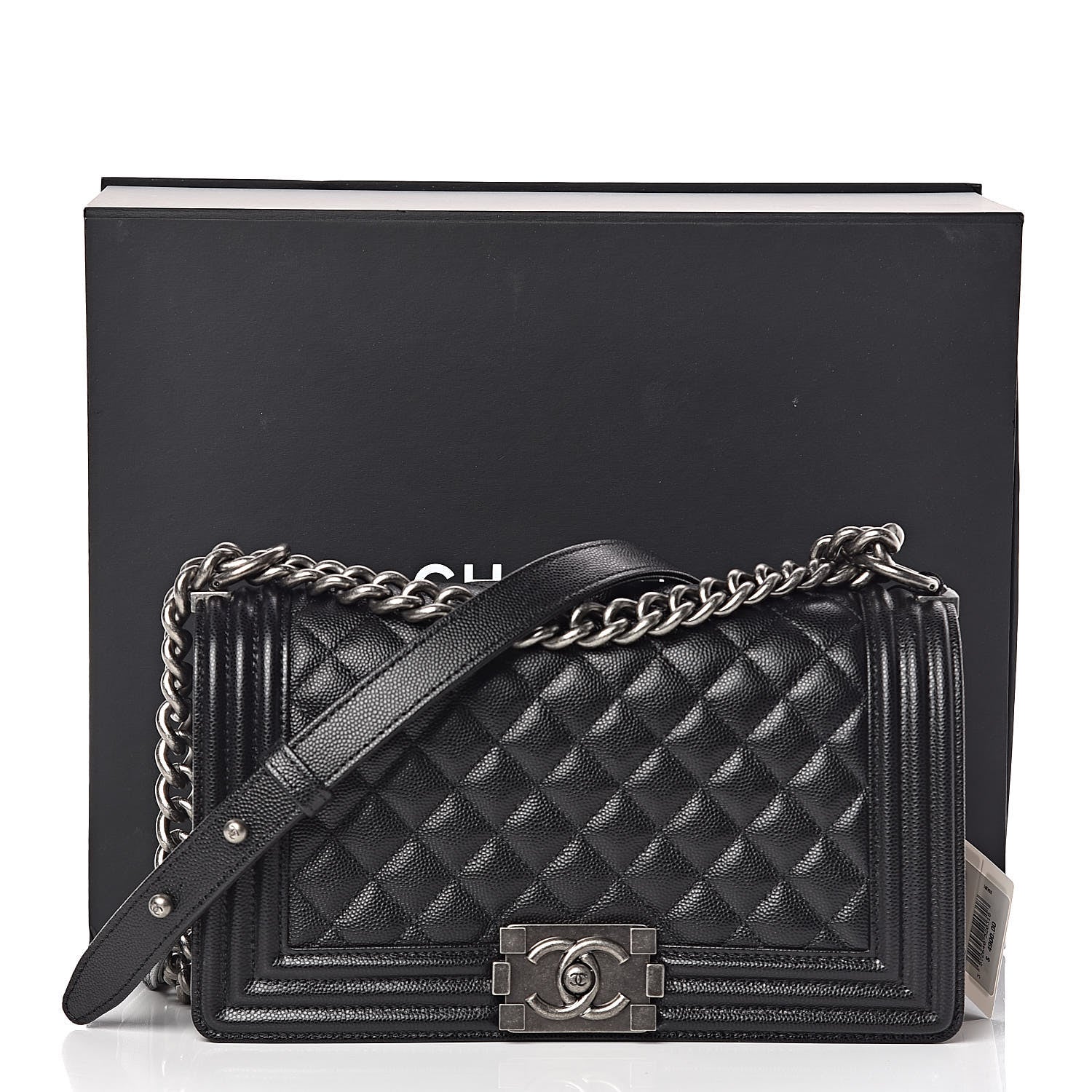 Chanel Caviar Quilted Medium Boy Flap Black 10 of 10