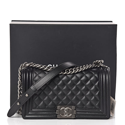 Chanel Caviar Quilted Medium Boy Flap Black 10 of 10