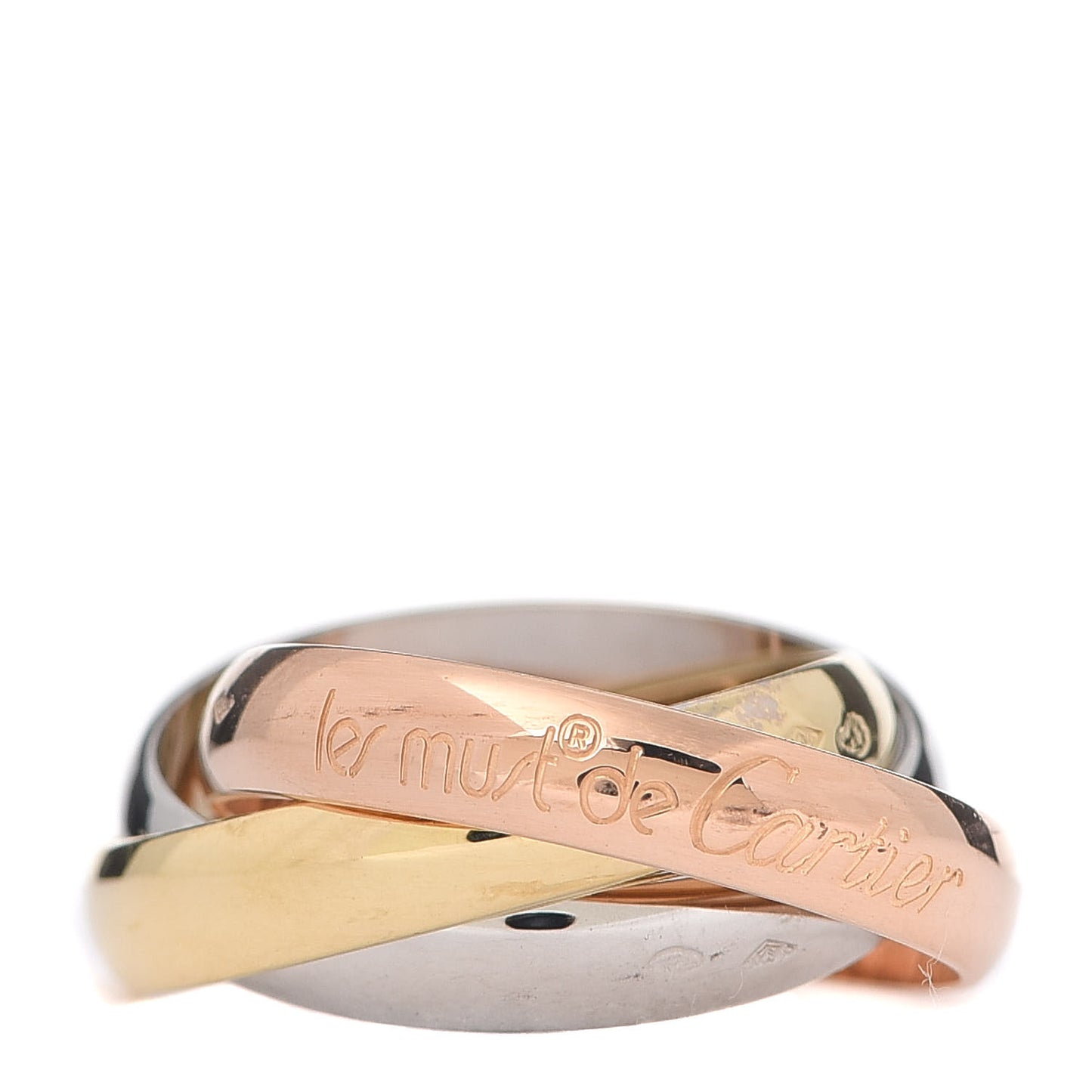 18K Pink Yellow White Gold Classic Les Must De Trinity Ring 47 4