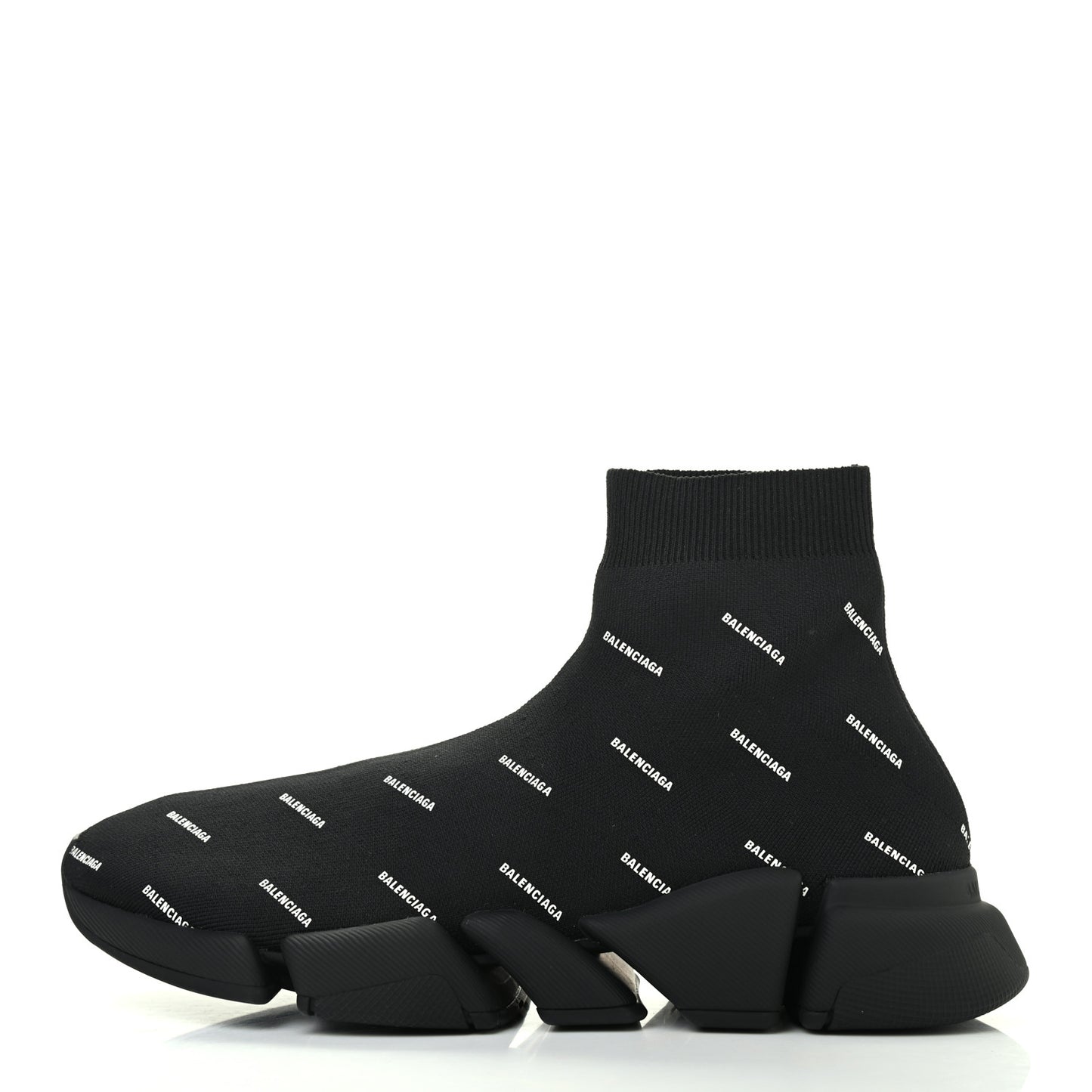 Technical 3D Recycled Knit Allover Logo Mens Speed 2.0 Sneakers 44 Monocolor Black White