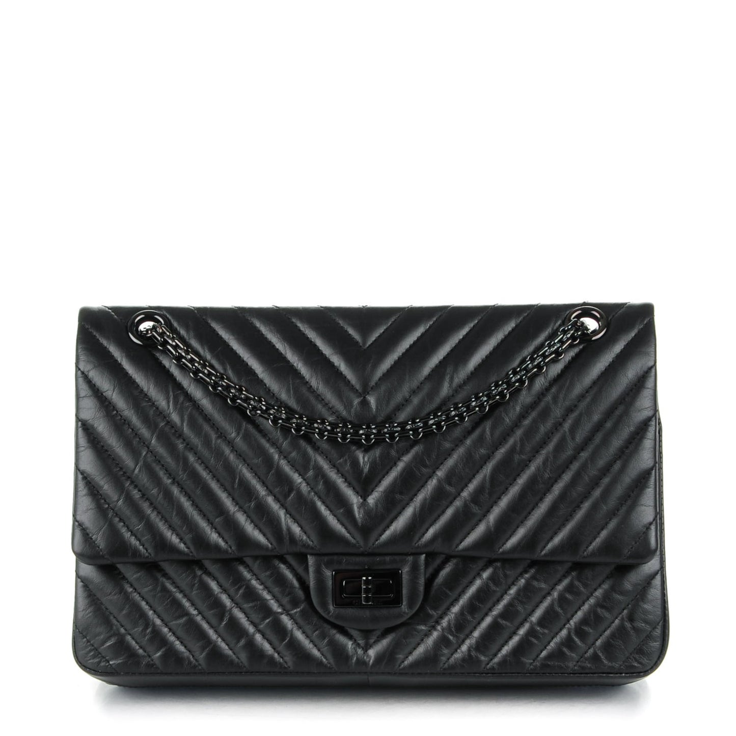 Aged Calfskin Chevron 2.55 Reissue 226 So Black