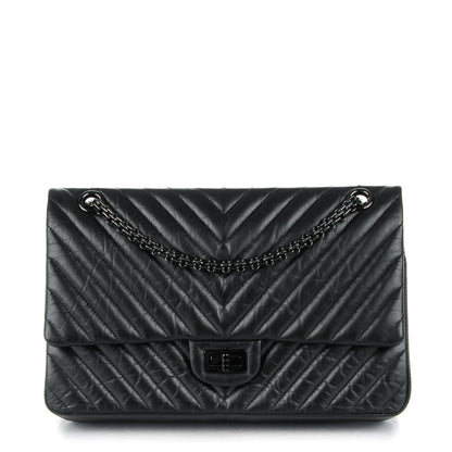 Chanel Aged Calfskin Chevron 2.55 Reissue 226 So Black 1 of 8