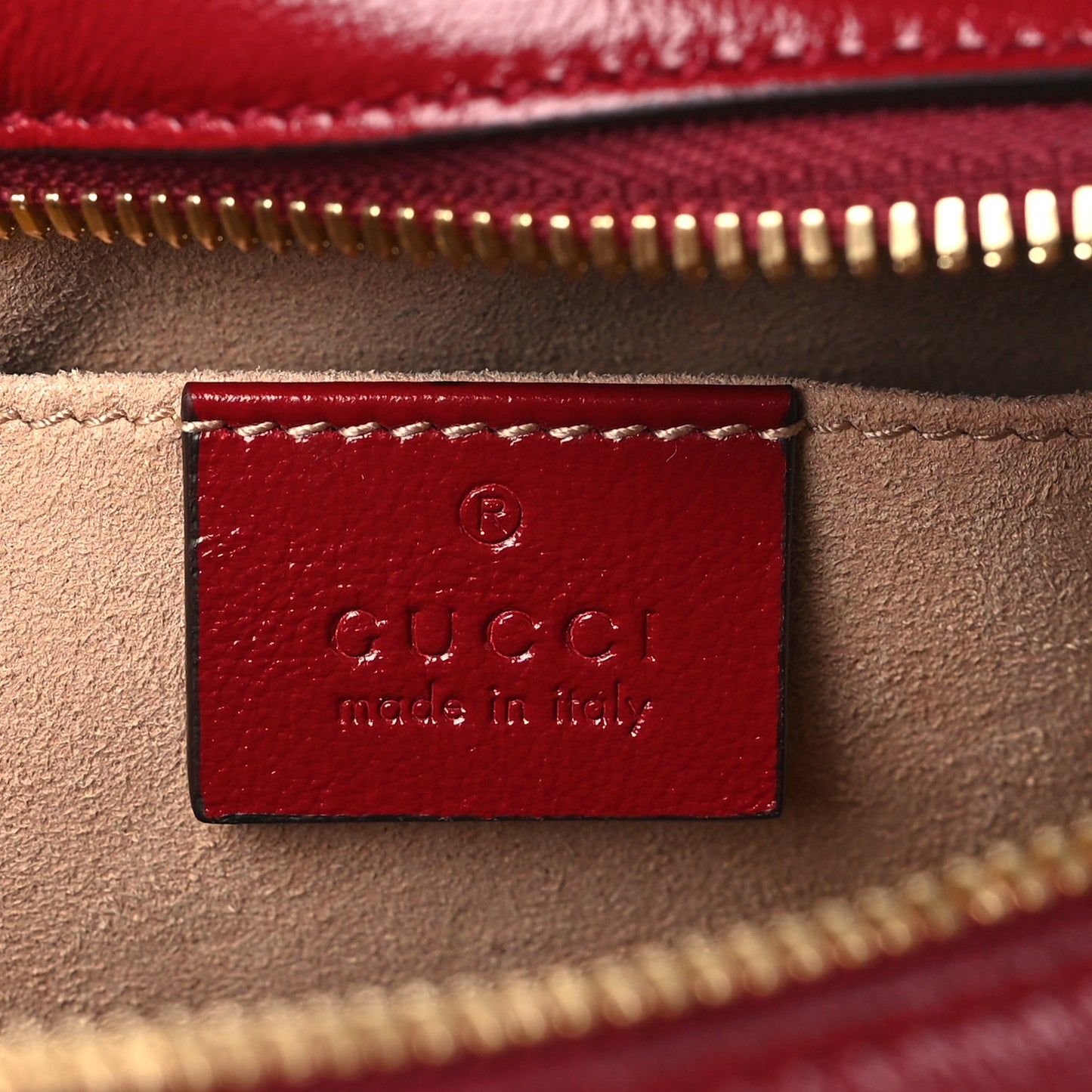 Monogram Azalea Calfskin Matelasse Diagonal Small GG Marmont Chain Shoulder Bag Beige Ebony New Cherry Red