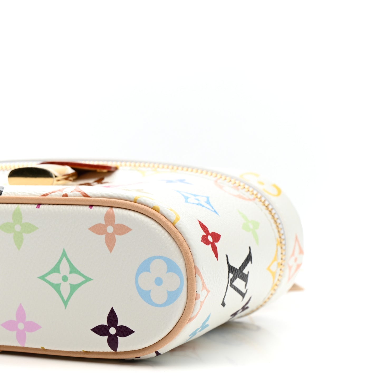 LV x TM Monogram Multicolor Vanity Chain Pouch White