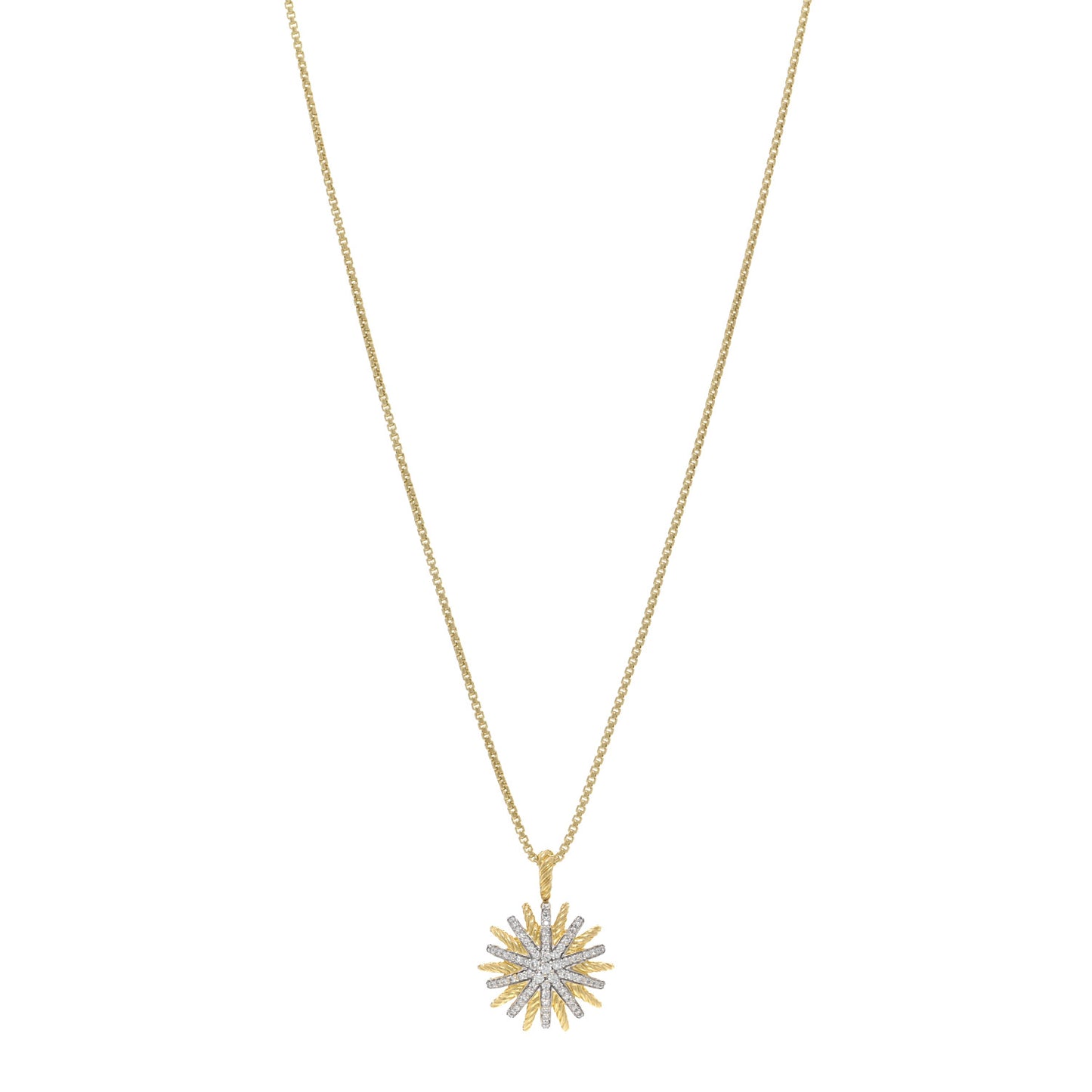 DAVID YURMAN 18K Yellow Gold Diamond Starburst Constellation Necklace