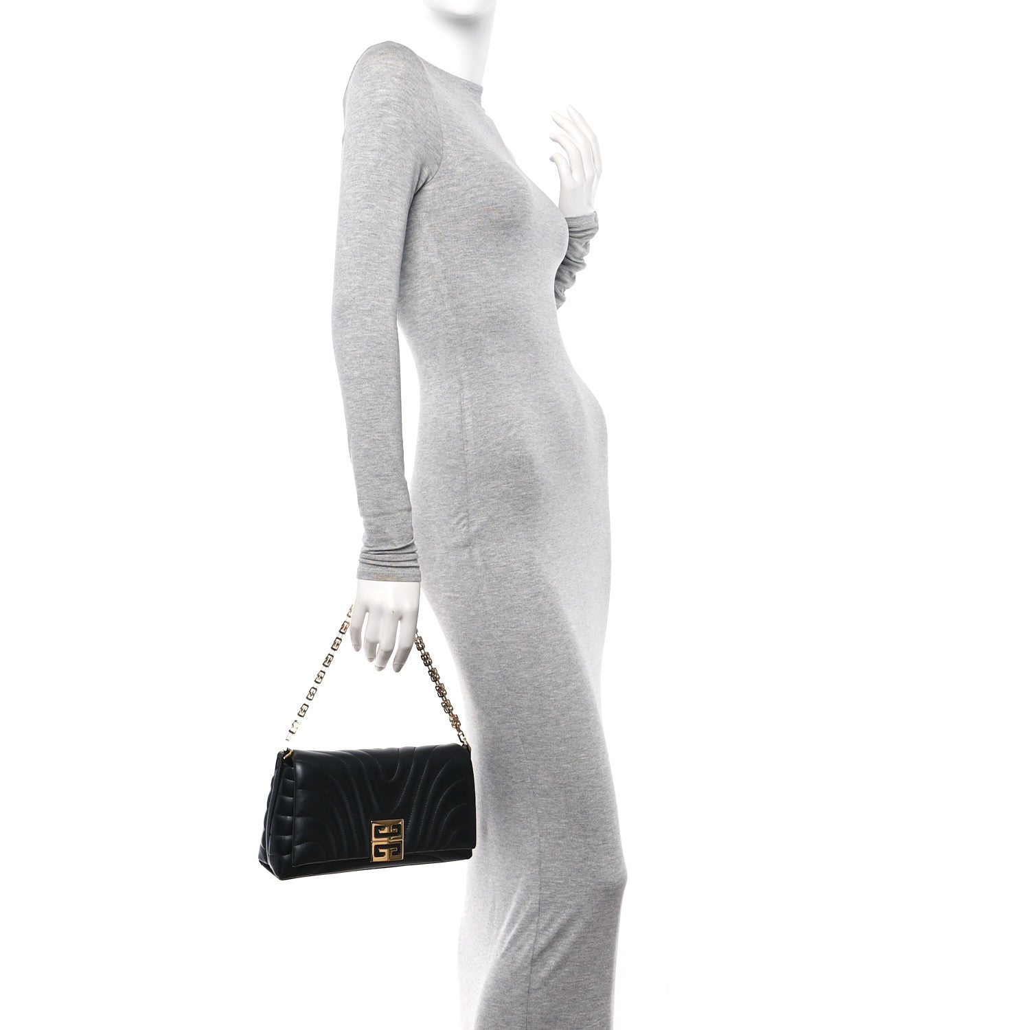 Givenchy Calfskin Quilted Small 4G Shoulder Bag Black 2 of 9