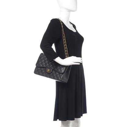 Chanel Caviar Quilted Jumbo Double Flap Black 2 of 10