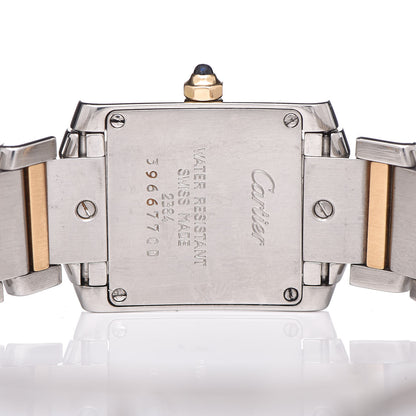 Cartier Stainless Steel 18K Yellow Gold 20mm Tank Francaise Quartz Watch 5 of 8