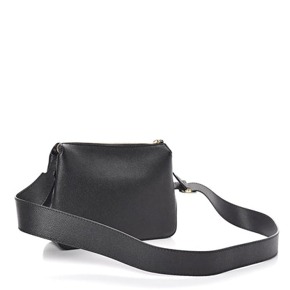 Burberry Soft Grain Calfskin House Check Small Helmsley Crossbody Black 3 of 10