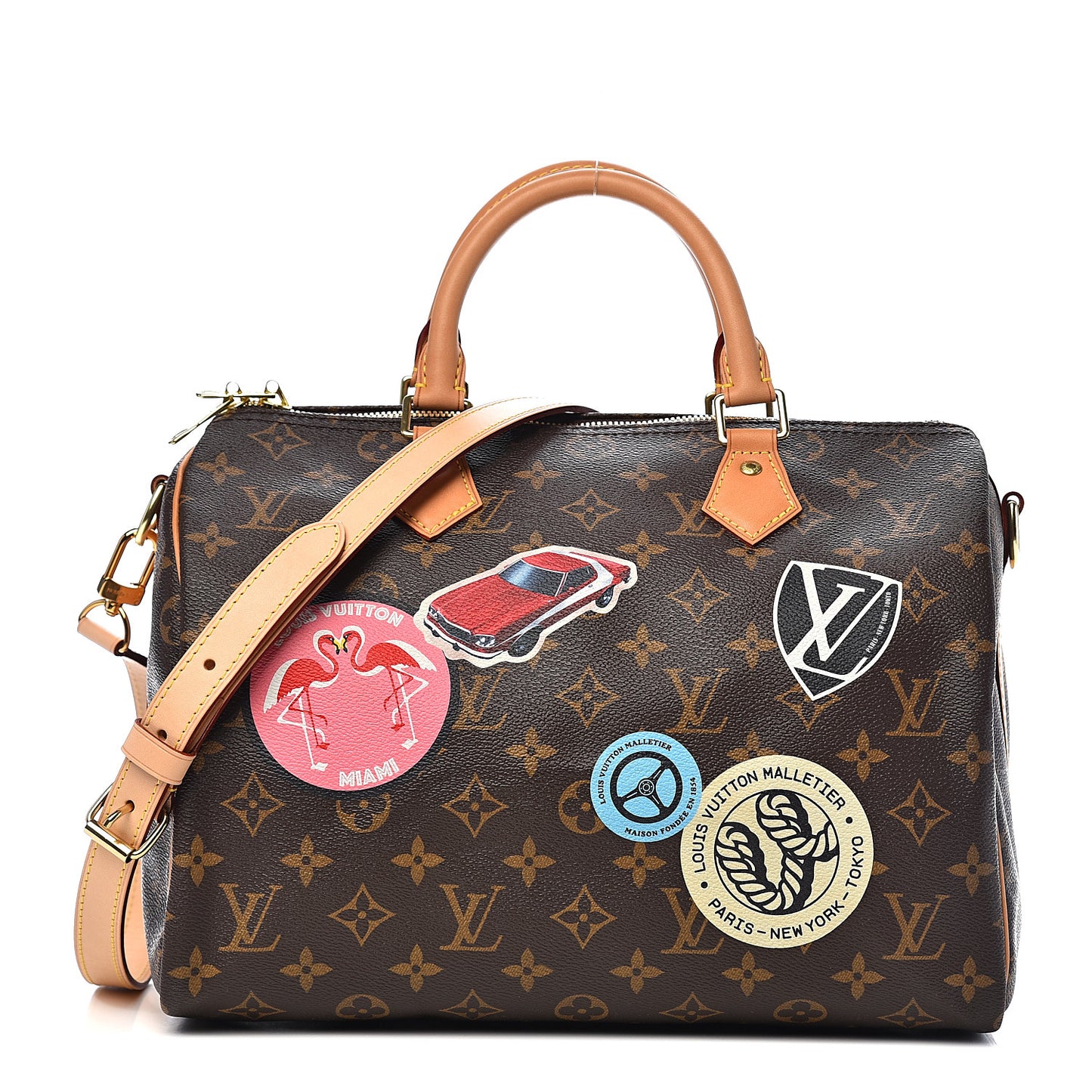 Monogram World Tour Speedy Bandouliere 30