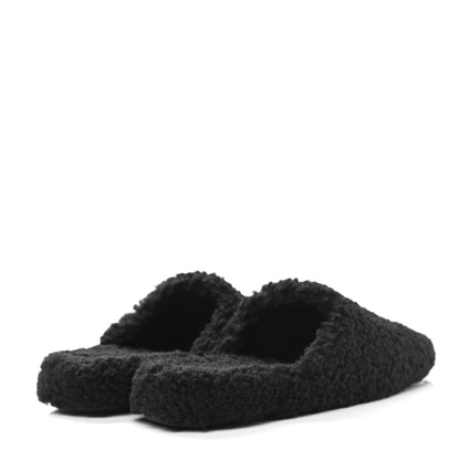 Balenciaga Faux Shearling Cosy BB Mules 37.5 Black 4 of 7