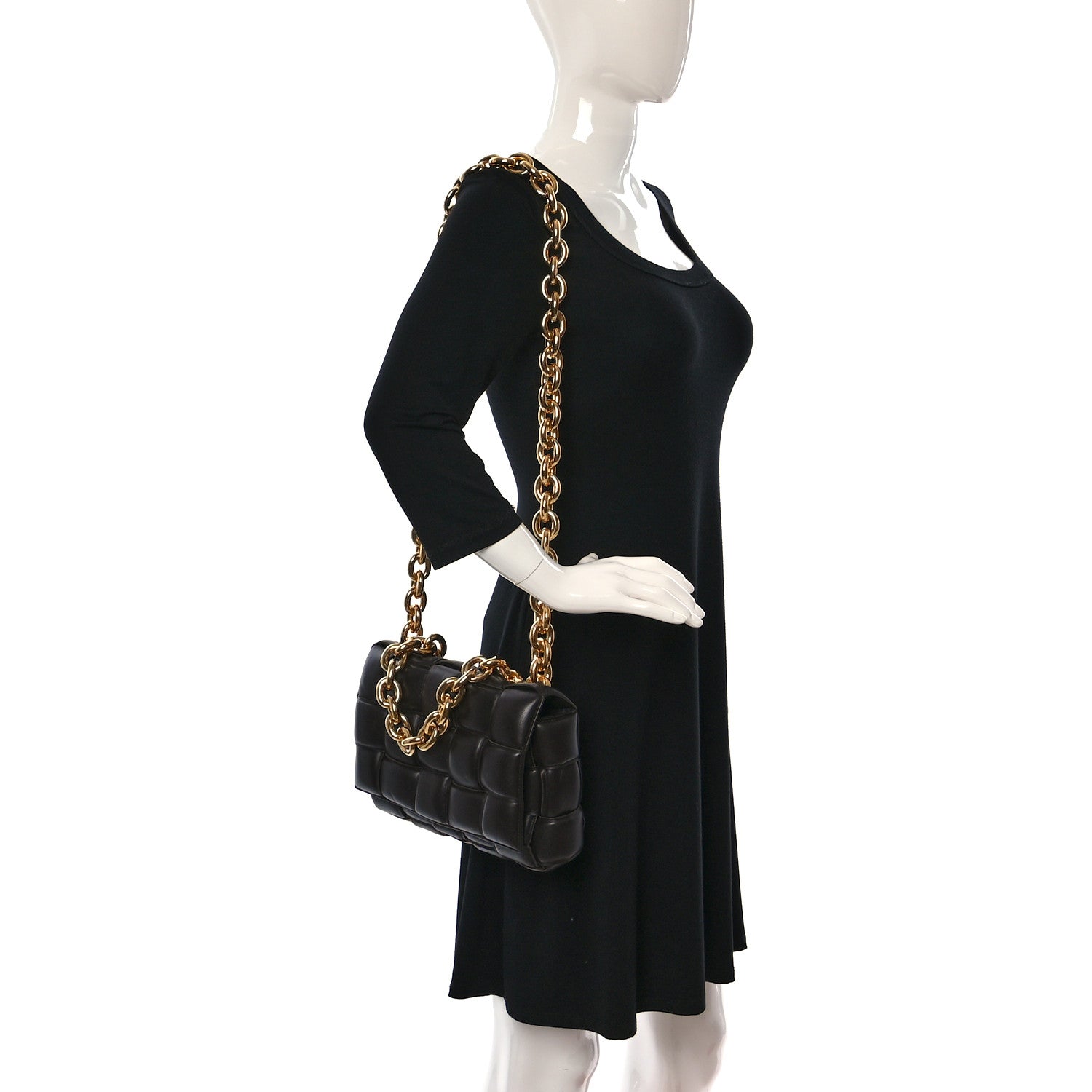 Bottega Veneta Lambskin Maxi Intreccio Padded Chain Cassette Crossbody Bag Fondant 2 of 12