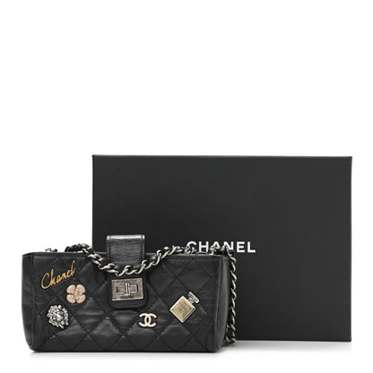 Chanel Aged Calfskin Lucky Charms 2.55 Reissue Mini Clutch With Chain Black 14 of 14