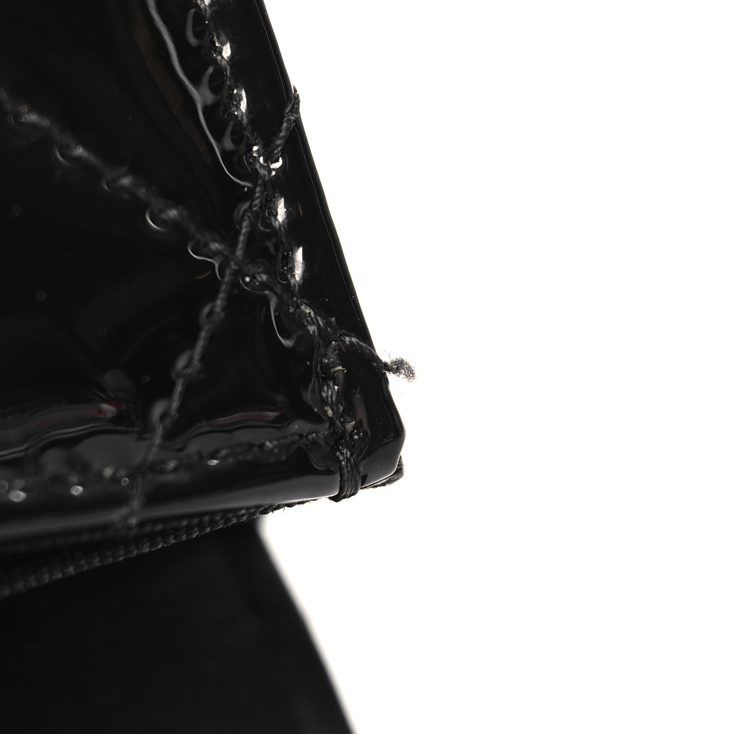 Chanel Patent Quilted Flap Card Holder Black 9 of 10