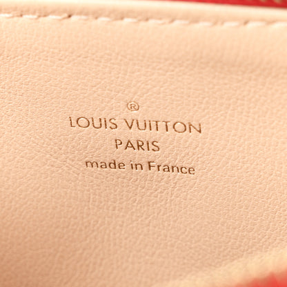Louis Vuitton Lambskin Embossed Monogram Coussin PM Coquelicot Red 5 of 8