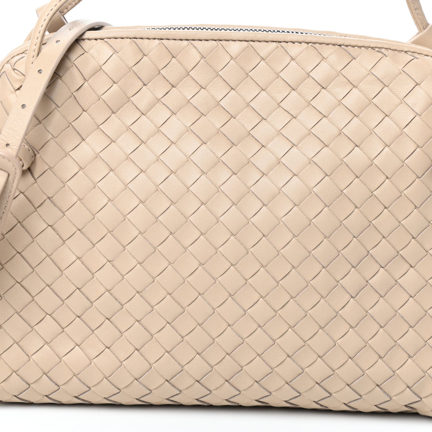 Nappa Intrecciato Nodini Crossbody Messenger Mink