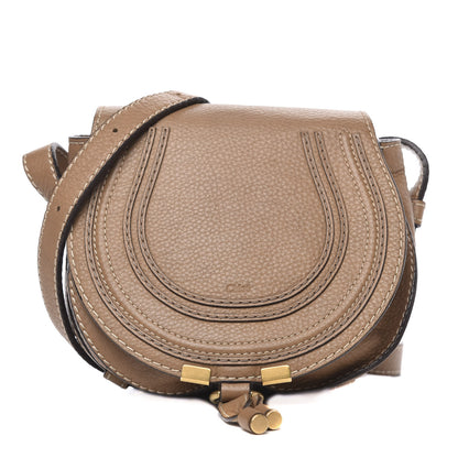 Chloe Calfskin Mini Marcie Round Crossbody Bag Nut 1 of 13