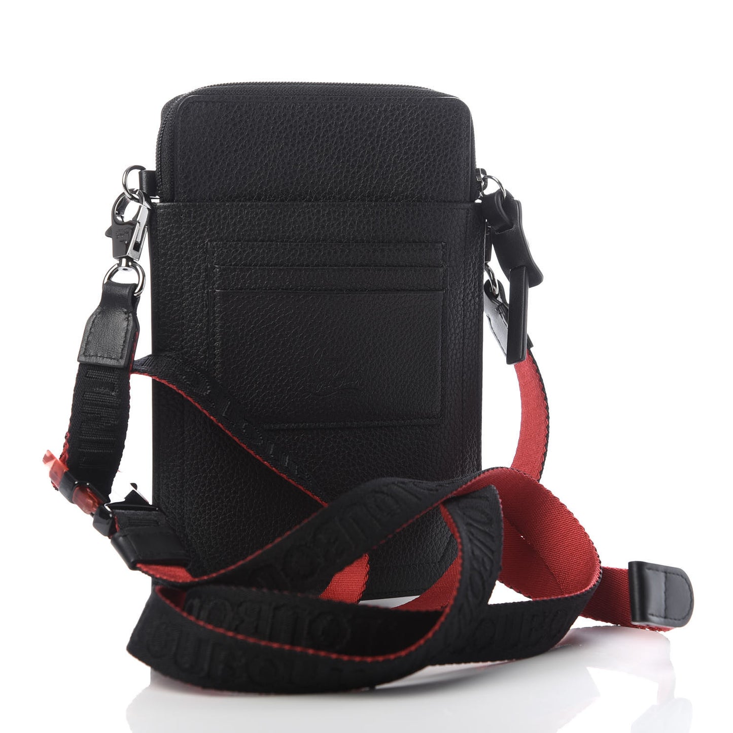 Calfskin Gomme Loubilab Batt Clutch Loubi Black