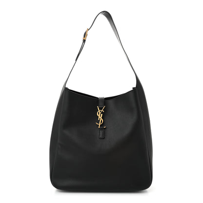 Saint Laurent Smooth Calfskin Large Le 5 A 7 Soft Hobo Black 1 of 12