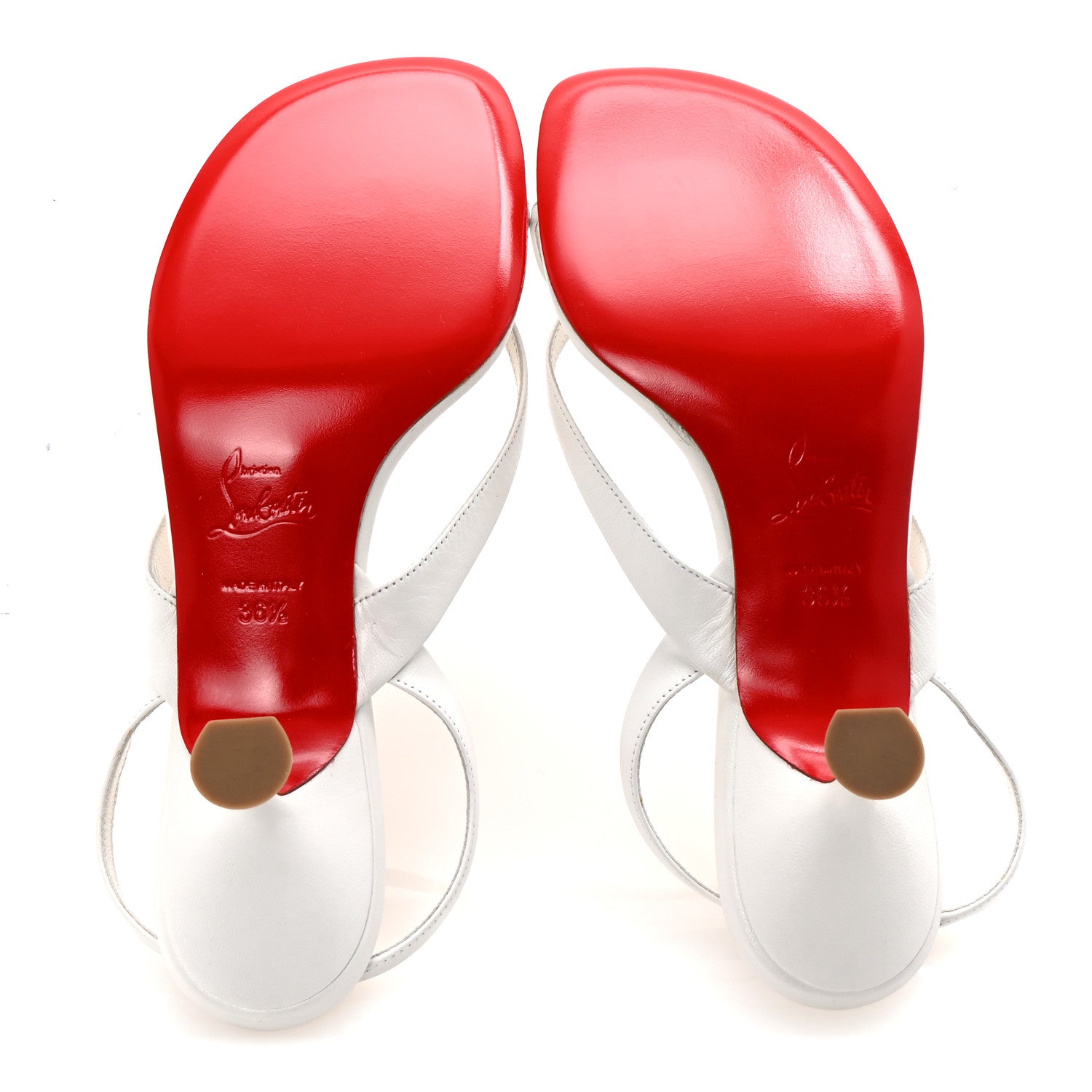 Christian Louboutin Kid Taralita 55 Thong Sandals 36.5 White 6 of 9
