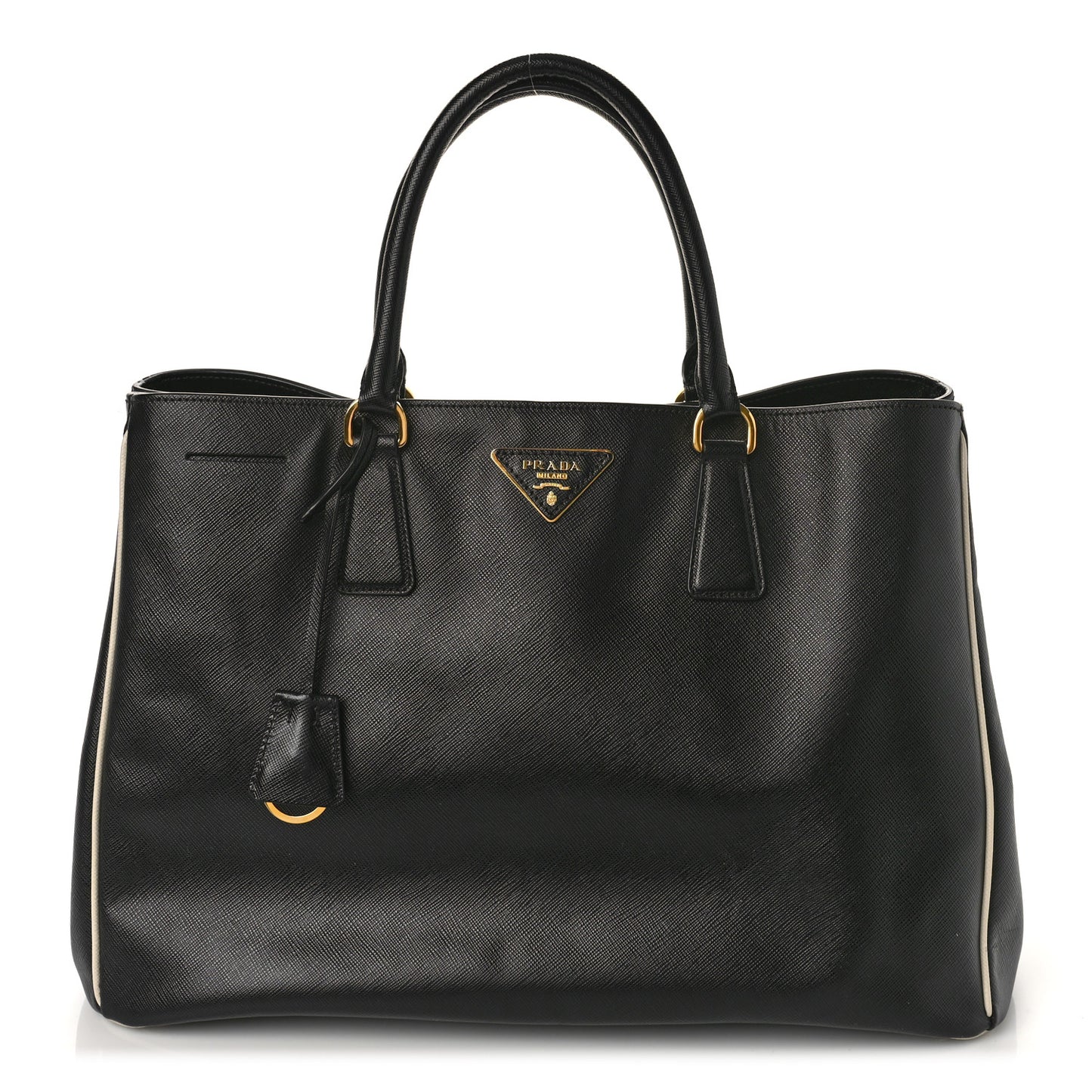 Saffiano Lux Large Tote Black Talco