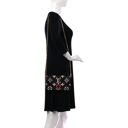 Louis Vuitton Empreinte Monogram Giant Crafty Pochette Felicie Black Crème 2 of 11