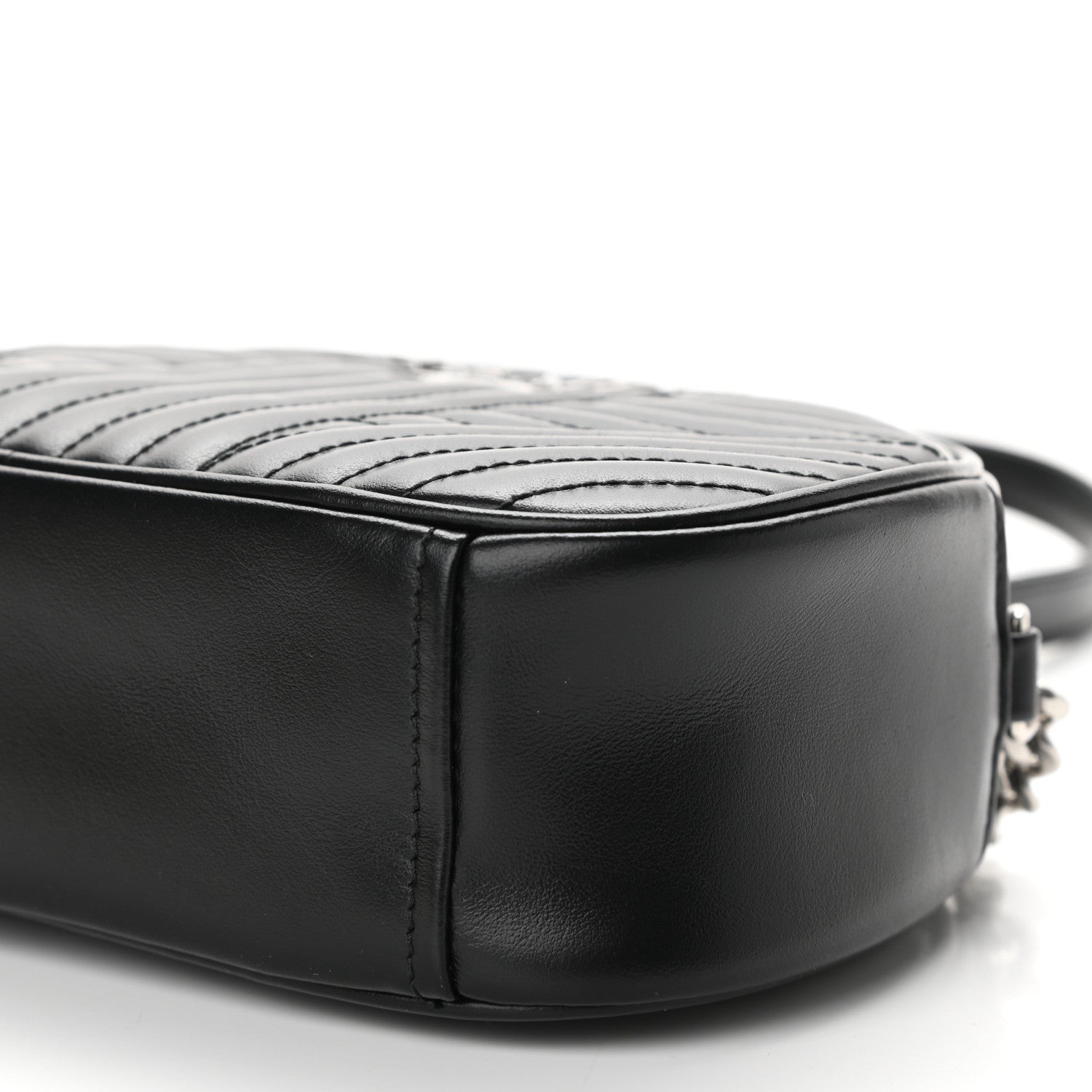 Prada Soft Calfskin Impunture Diagramme Dome Crossbody Bag Black 8 of 8