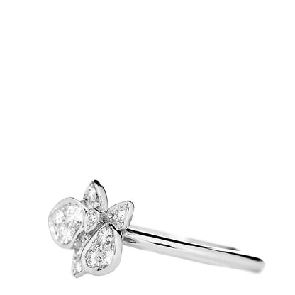 Cartier 18K White Gold Diamond Caresse D'Orchidees Par Ring 48 4.5 3 of 7