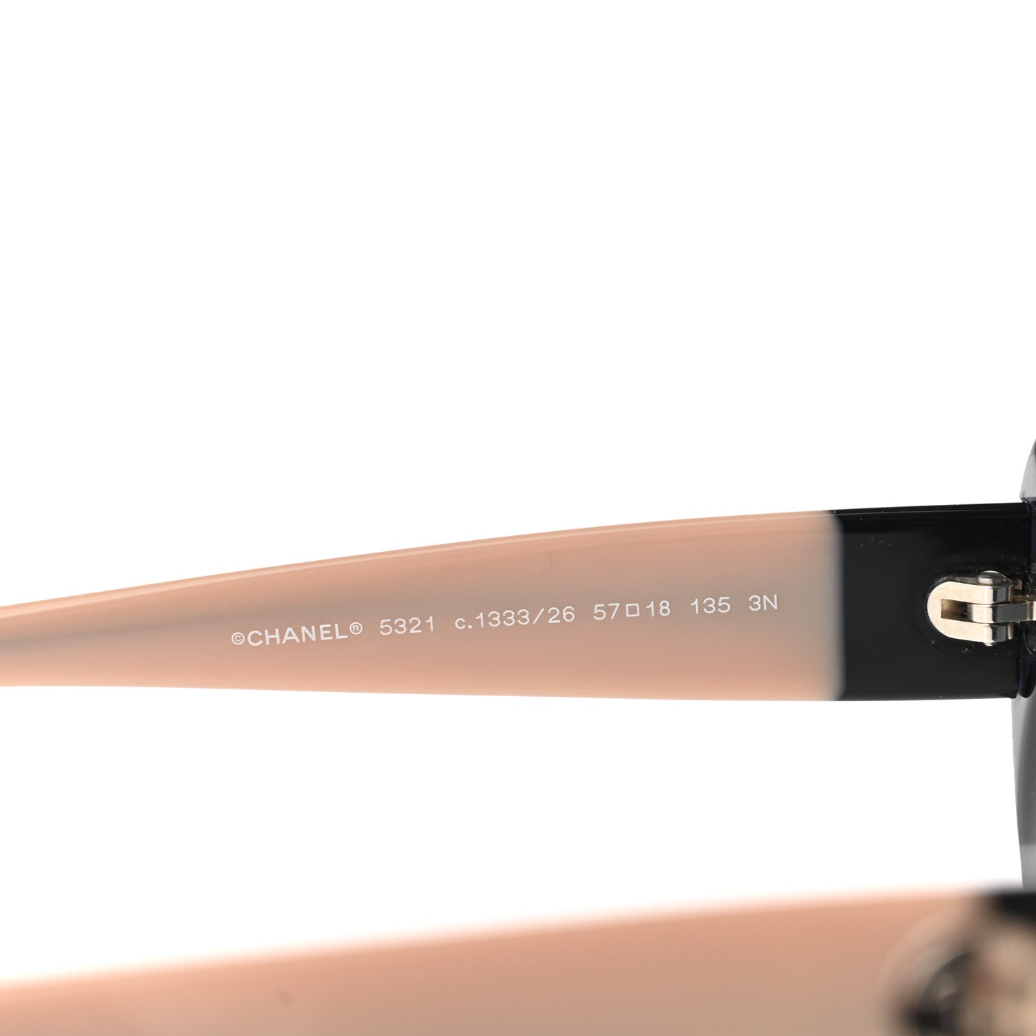 Chanel Acetate Cat Eye Sunglasses 5321 Black Beige 5 of 8
