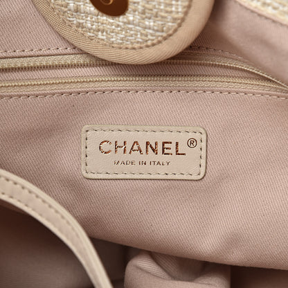 Chanel Woven Straw Raffia Large Deauville Tote Light Beige 6 of 10