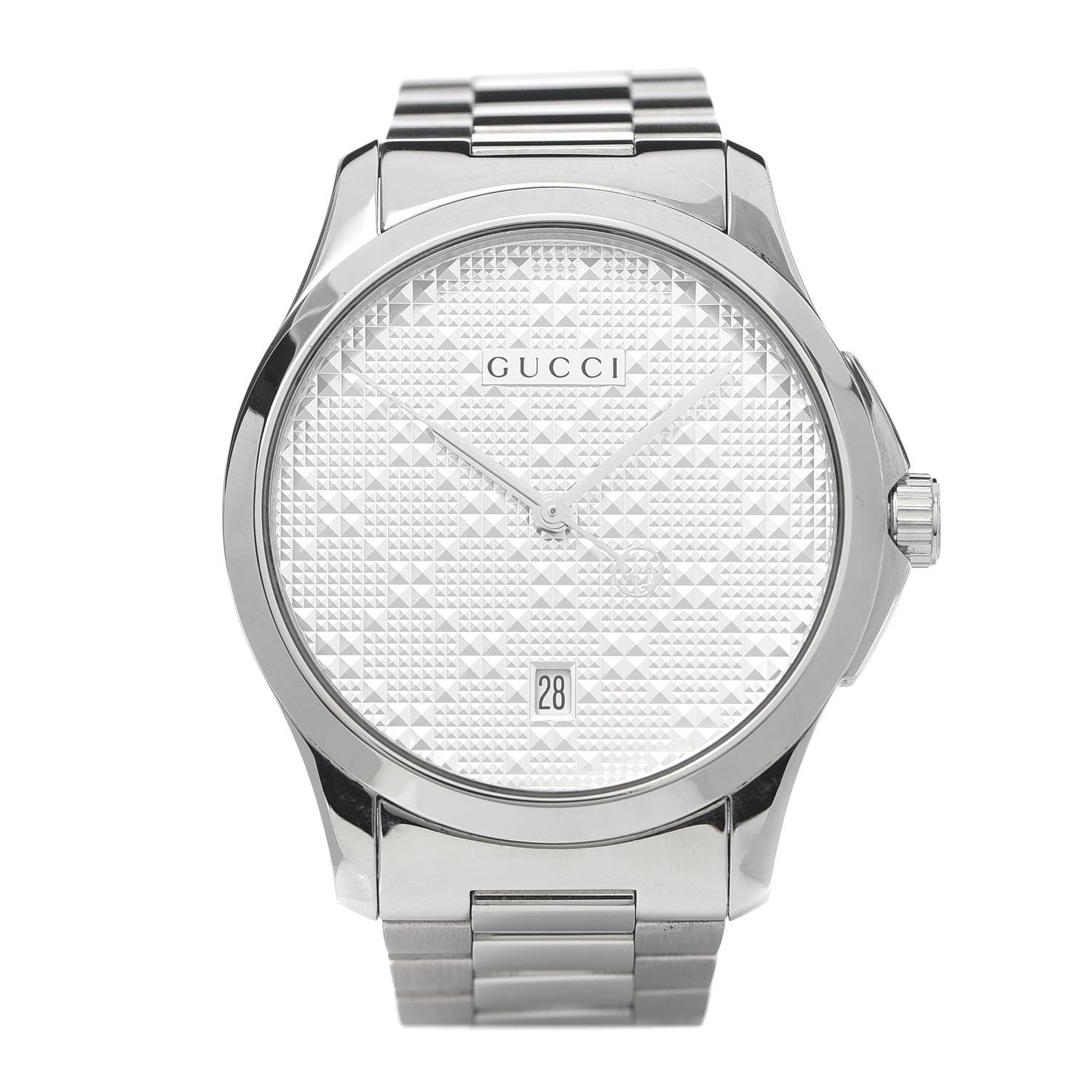 Gucci Stainless Steel 38mm G-Timeless Diamante Quartz Watch 1 of 6