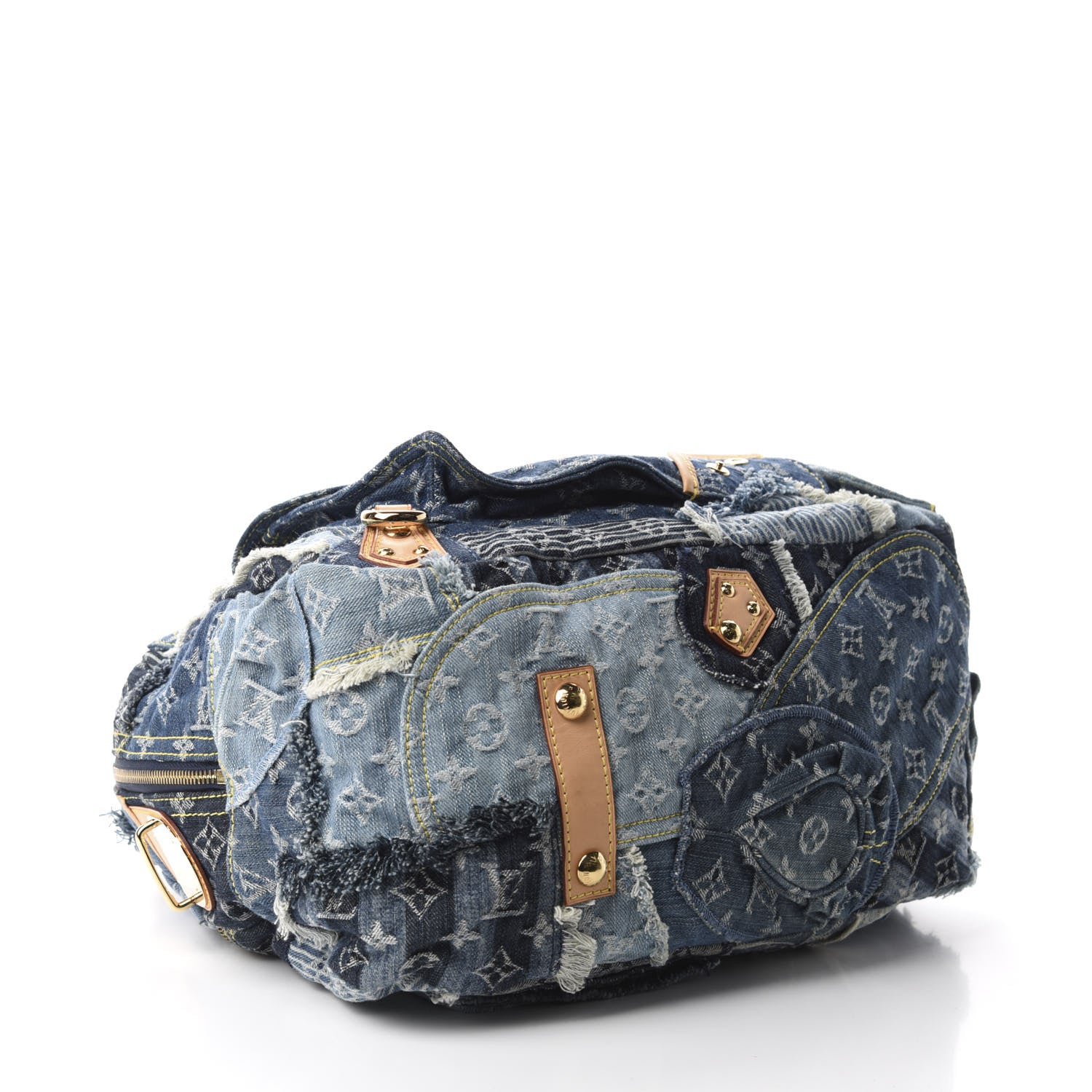 Louis Vuitton Denim Patchwork Bowly Blue 4 of 10