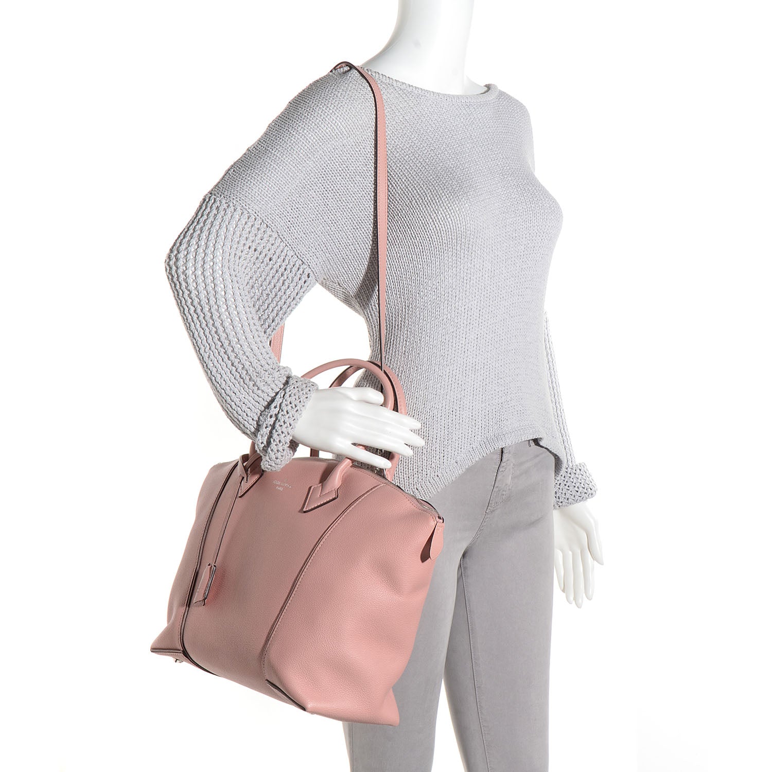 Louis Vuitton Veau Cachemire Soft Lockit MM Magnolia 2 of 8