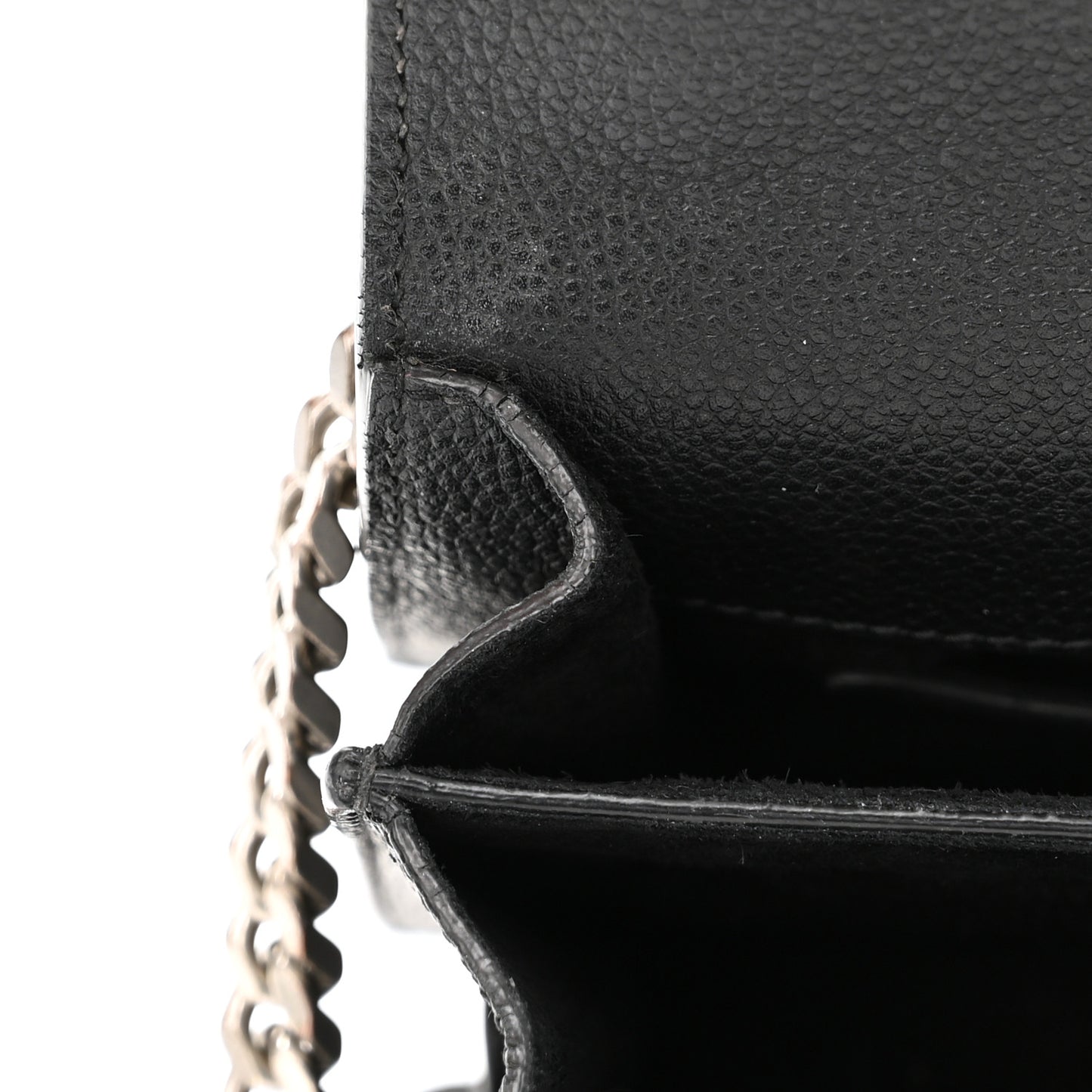 Grained Calfskin Small Monogram Sunset Black
