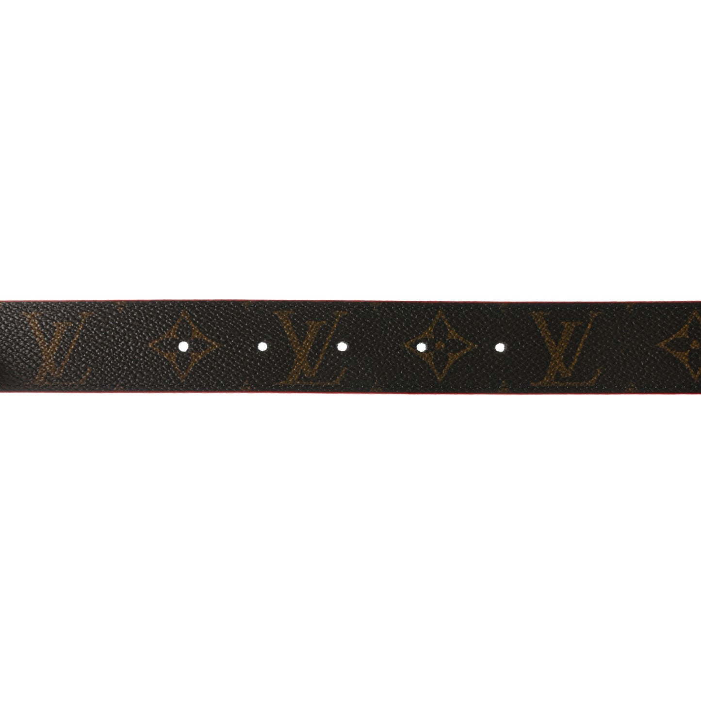 Calfskin Monogram LV Initiales Reversible Belt 80 32 Red