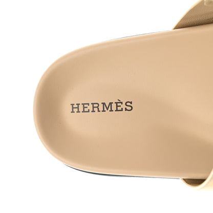 Hermes Suede Goatskin Womens Chypre Sandals 40.5 Beige Lin 7 of 9