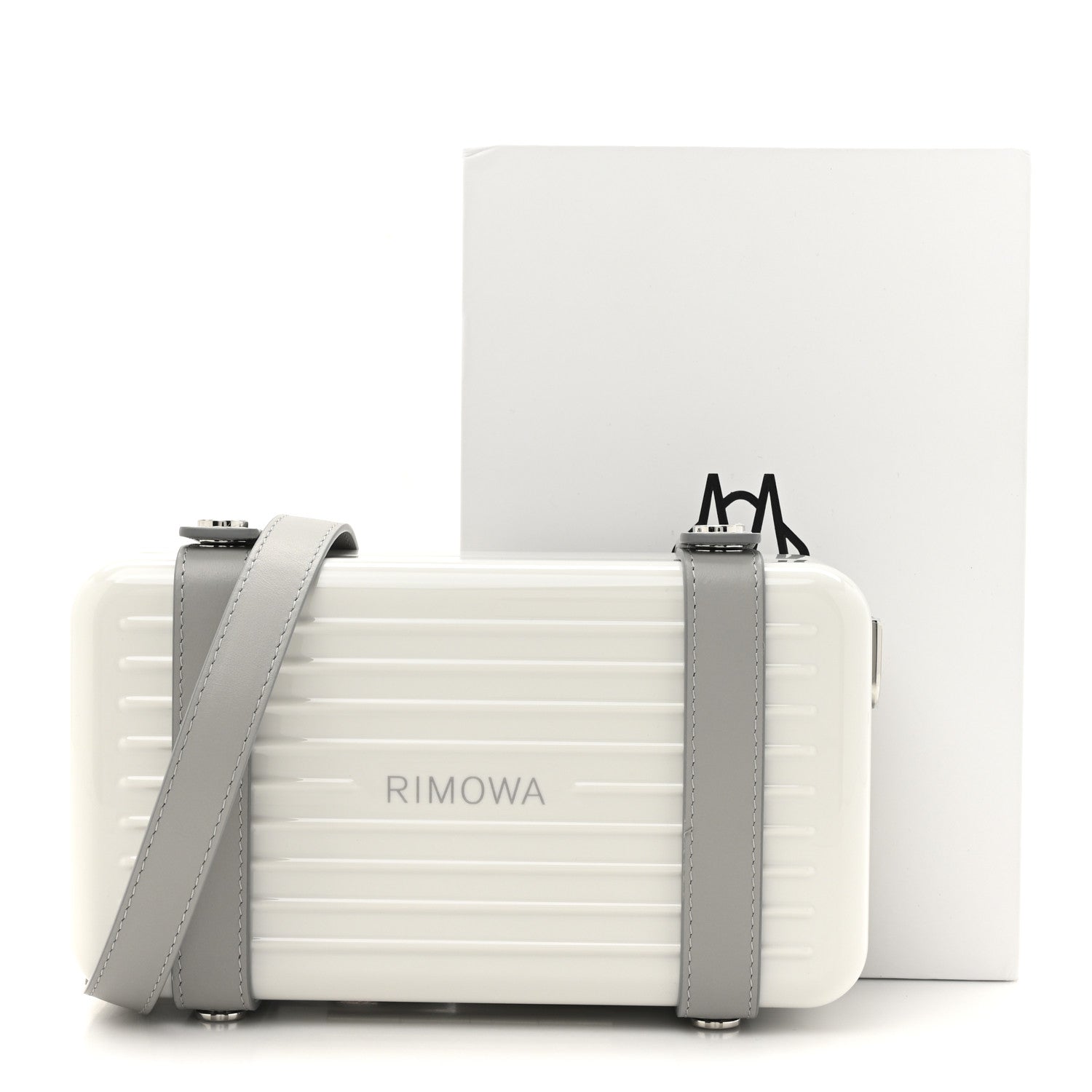 Rimowa Gloss Polycarbonate Personal Cross-Body Bag White Grey