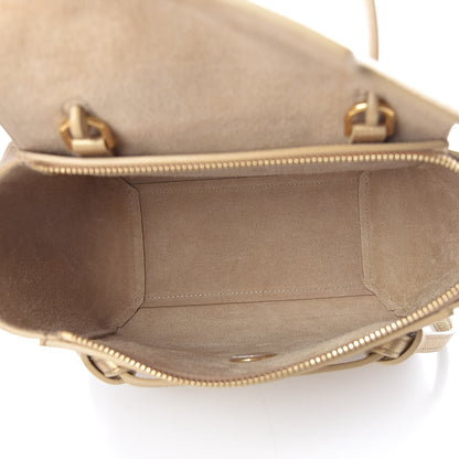 Celine Laminated Calfskin Nano Belt Bag Gold 5 of 10