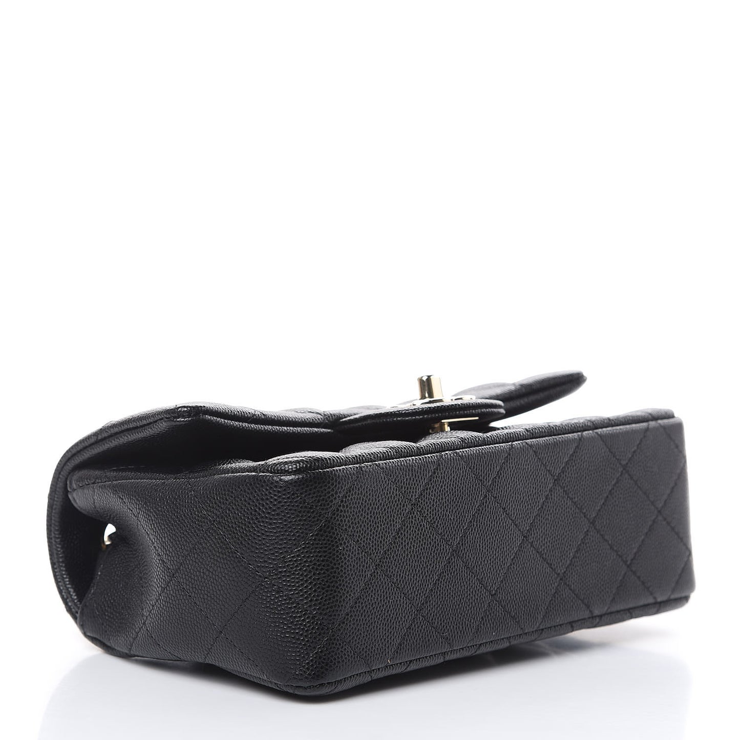 Caviar Quilted Mini Rectangular Flap Black